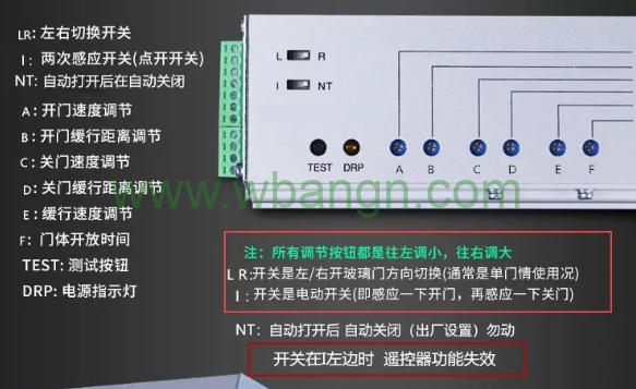 自动感应玻璃门控制器接线图(自动门控制器接线图解) 自动门知识 第2张